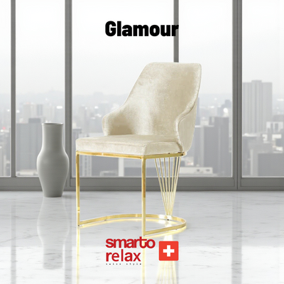 Smarto Relax Glamour 2’li Sandalye — Metal Ayaklı, Pembe Kumaş1
