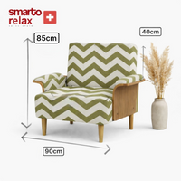 Smarto Relax İstabul Ahşap İskelet Kolçaklı Tekli Modül Koltuk 80x80 – Polyester Kumaş – Ahşap Ayaklı