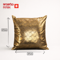 Smarto Relax Tekli Antibakteriyel Desenli Dekoratif Dolgulu  Kırlent 45x45 cm