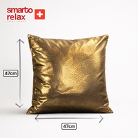 Smarto Relax Tekli Antibakteriyel Desenli Dekoratif Dolgulu  Kırlent 45x45 cm