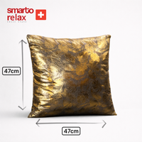 Smarto Relax Tekli Antibakteriyel Desenli Dekoratif Dolgulu  Kırlent 45x45 cm
