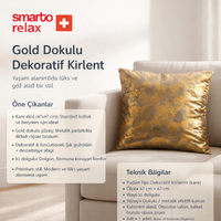 Smarto Relax Tekli Antibakteriyel Desenli Dekoratif Dolgulu  Kırlent 45x45 cm