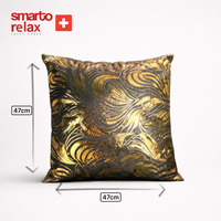 Smarto Relax Tekli Antibakteriyel Desenli Dekoratif Dolgulu  Kırlent 45x45 cm