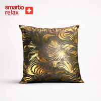 Smarto Relax Tekli Antibakteriyel Desenli Dekoratif Dolgulu  Kırlent 45x45 cm
