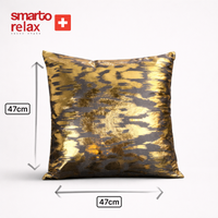 Smarto Relax Tekli Antibakteriyel Desenli Dekoratif içi Dolgulu  Kırlent 45x45 cm