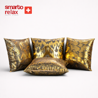 Smarto Relax 4'Lü Antibakteriyel Desenli Dekoratif Dolgulu  Kırlent 45x45 cm
