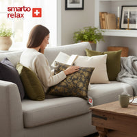 Smarto Relax Tekli Antibakteriyel Desenli Dekoratif içi Dolgulu  Kırlent 45x45 cm