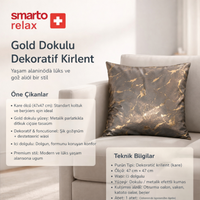 Smarto Relax Tekli Antibakteriyel Desenli Dekoratif içi Dolgulu  Kırlent 45x45 cm