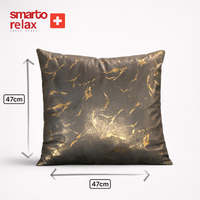 Smarto Relax Tekli Antibakteriyel Desenli Dekoratif içi Dolgulu  Kırlent 45x45 cm