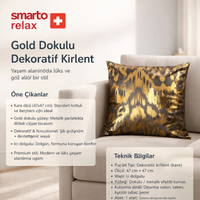 Smarto Relax Tekli Antibakteriyel Desenli Dekoratif içi Dolgulu  Kırlent 45x45 cm