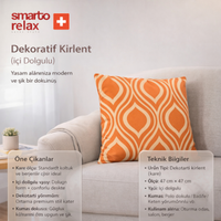 Smarto Relax İçi Dolgulu Kırlent  45x45 cm Kare – Salon & Berjer Kırlenti