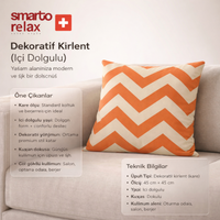 Smarto Relax İçi Dolgulu Kırlent  45x45 cm Kare – Salon & Berjer Kırlenti