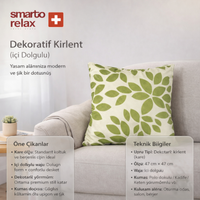 Smarto Relax İçi Dolgulu Kırlent  45x45 cm Kare – Salon & Berjer Kırlenti