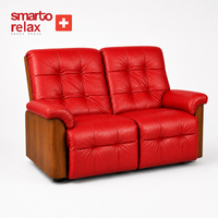 Smarto Relax Berlin İkili TV Koltuğu Deri Yatan Ayak Uzatmalı Ergonomik Baba Koltuğu