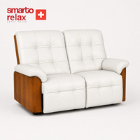 Smarto Relax Berlin İkili TV Koltuğu Deri Yatan Ayak Uzatmalı Ergonomik Baba Koltuğu
