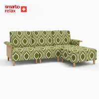 Smarto Relax İstanbul Köşe Takımı (Puflu) – Polyester Kumaş, Ahşap İskelet, Ahşap Ayaklı L Koltuk