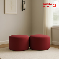 Smarto Relax Babyface Kumaş Yuvarlak Puf 60×45 cm
