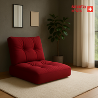 Smarto Relax Sırtlıklı Yer Minderi 80×40 cm | Kapitoneli Zemin Oturma Minderi