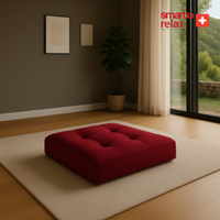 Smarto Relax Babyface Kumaş Kare Yer Minderi 80×80×20cm | Kapitoneli Zemin Oturma Minderi