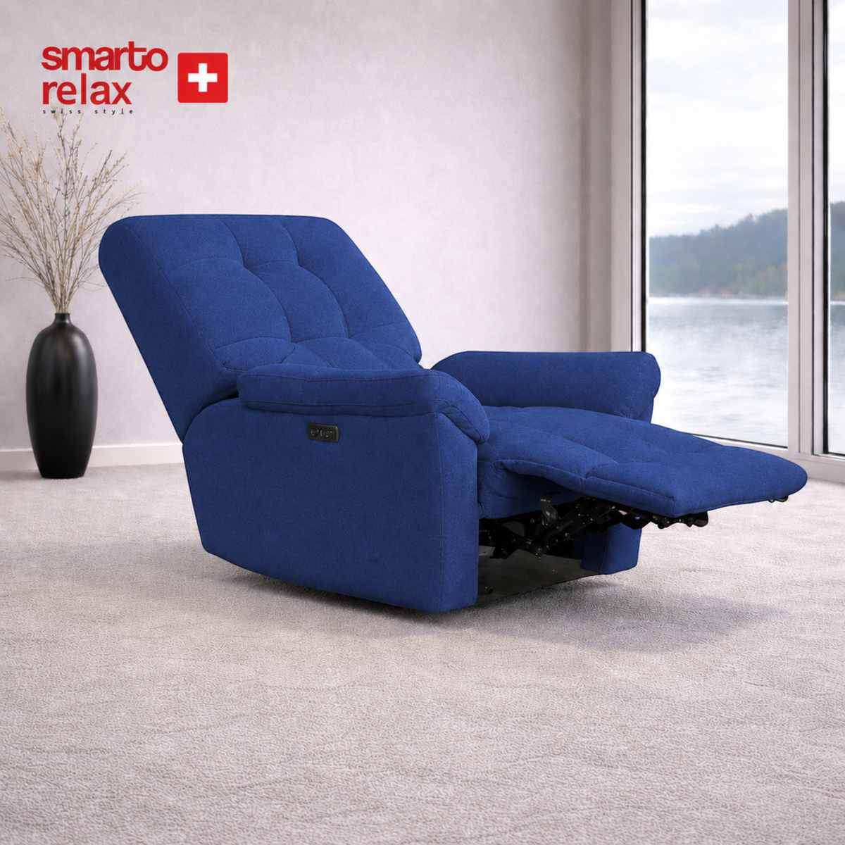 Smarto Relax Porto Liftli TV Koltuğu Çift Motorlu Elektrikli Hasta Koltuğu Polyester Kumaş Baba Koltuğu