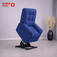 Smarto Relax Porto Liftli TV Koltuğu Çift Motorlu Elektrikli Hasta Koltuğu Polyester Kumaş Baba Koltuğu