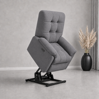 Smarto Relax Porto Liftli Çift Motorlu Elektrikli Ayağa Kalkma Destekli Polyester Hasta ve Baba TV Koltuğu