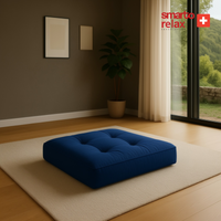 Smarto Relax Babyface Kumaş Kare Yer Minderi 80×80×20cm | Kapitoneli Zemin Oturma Minderi