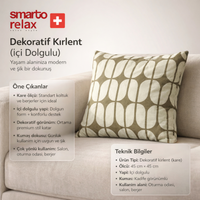 Smarto Relax İçi Dolgulu Kırlent  45x45 cm Kare – Salon & Berjer Kırlenti