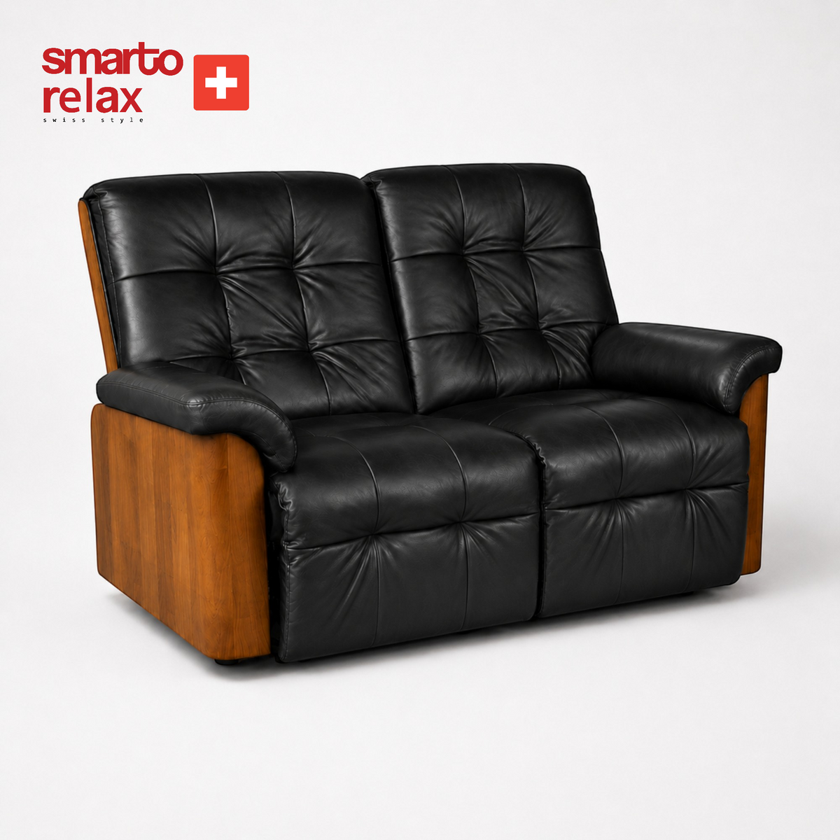Smarto Relax Berlin İkili TV Koltuğu Deri Yatan Ayak Uzatmalı Ergonomik Baba Koltuğu