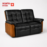 Smarto Relax Berlin İkili TV Koltuğu Deri Yatan Ayak Uzatmalı Ergonomik Baba Koltuğu