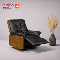 Smarto Relax TV Koltuğu Berlin Elektrikli Kontrol Panelli Sırt Dayanağı Kontrol Panelli Ergonomik Kırmızı Deri Dekoratif Baba Koltuğu