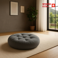 Smarto Relax Babyface Kumaş Sırtlıklı Yer Minderi 80×20 cm | Kapitoneli Zemin Oturma Minderi