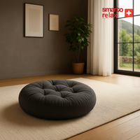 Smarto Relax Babyface Kumaş Sırtlıklı Yer Minderi 80×20 cm | Kapitoneli Zemin Oturma Minderi