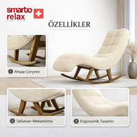 Smarto Relax Dinlenme Koltuğu Napoli 2 Sallanan Ergonomik Beyaz