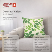Smarto Relax İçi Dolgulu Kırlent  45x45 cm Kare – Salon & Berjer Kırlenti
