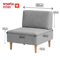 Smarto Relax Ayaklı Baby Koltuk Modülü (80 × 80 cm) – Sırtlı Tekli