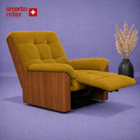 Smarto Relax Porto TV Koltuğu Elektrikli Masajlı Isıtmalı Ahşap Yan Panelli Polyester Kumaş Baba Koltuğu
