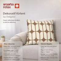 Smarto Relax İçi Dolgulu Kırlent  45x45 cm Kare – Salon & Berjer Kırlenti