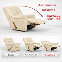 Ticino Manuel mekanizmali Ergonomik TV Koltuğu Berjer , Dekoratif Baba Koltuğu