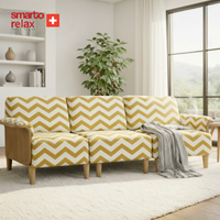 Smarto Relax İstanbul Üçlü Koltuk takımı 270cm – Kumaş Polyester, İskelet Ahşap, Ayak Ahşap