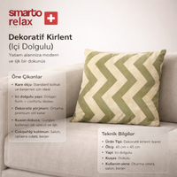 Smarto Relax İçi Dolgulu Kırlent  45x45 cm Kare – Salon & Berjer Kırlenti