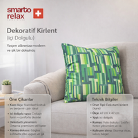 Smarto Relax İçi Dolgulu Kırlent  45x45 cm Kare – Salon & Berjer Kırlenti
