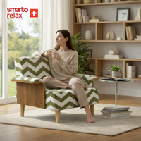 Smarto Relax İstabul Ahşap İskelet Kolçaklı Tekli Modül Koltuk 80x80 – Polyester Kumaş – Ahşap Ayaklı