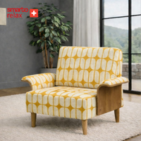 Smarto Relax İstabul Ahşap İskelet Kolçaklı Tekli Modül Koltuk 80x80 – Polyester Kumaş – Ahşap Ayaklı