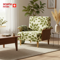 Smarto Relax İstabul Ahşap İskelet Kolçaklı Tekli Modül Koltuk 80x80 – Polyester Kumaş – Ahşap Ayaklı