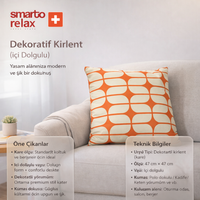 Smarto Relax İçi Dolgulu Kırlent  45x45 cm Kare – Salon & Berjer Kırlenti