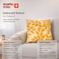 Smarto Relax İçi Dolgulu Kırlent  45x45 cm Kare – Salon & Berjer Kırlenti