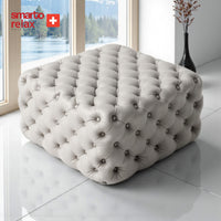 Smarto Relax Puf Poschiavo Ayaksız Kapitoneli Dekoratif 100x100x45 cm