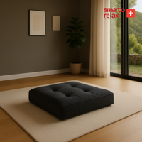 Smarto Relax Babyface Kumaş Kare Yer Minderi 80×80×20cm | Kapitoneli Zemin Oturma Minderi
