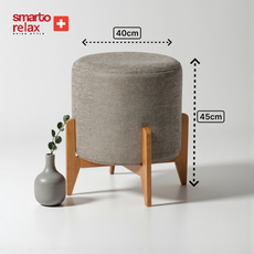 Smarto-Ahşap Ayaklı Gri Puf3